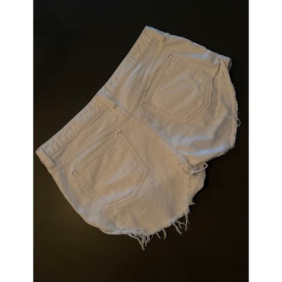 Free People We The Free Romeo Rolled Cuff Button Fly Distressed Shorts - Picture 6 of 7